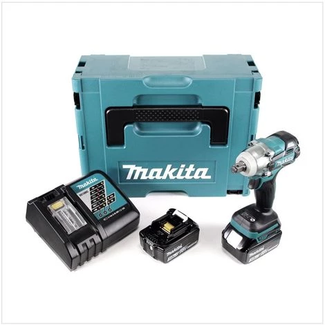 Makita DTW 285 RFJ 18 V Li-Ion Boulonneuse à Chocs Sans Fil Avec Boîtier Makpac + 2x Batteries BL 1830 3,0 Ah + Chargeur Rapide DC 18 RC 4 Makita DTW 285 RFJ 18 V Li-Ion Boulonneuse à Chocs Sans Fil Avec Boîtier Makpac + 2x Batteries BL 1830 3,0 Ah + Chargeur Rapide DC 18 RC – Image 2