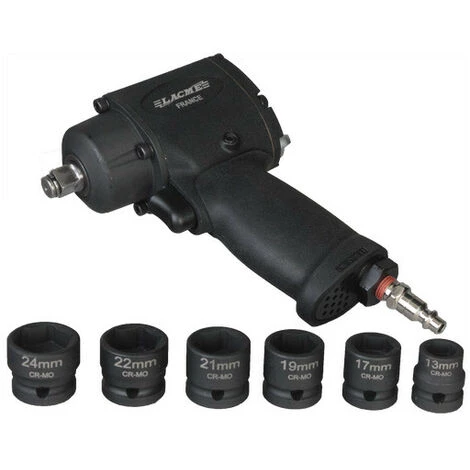 Lacme - Coffret Clé à Chocs Pneumatique 1/2 680Nm Avec Douilles 4 Lacme - Coffret Clé à Chocs Pneumatique 1/2 680Nm Avec Douilles – Image 2