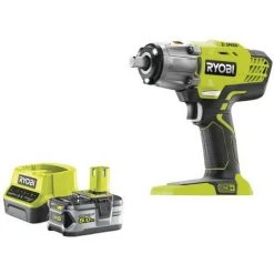 Pack RYOBI Boulonneuse à Chocs 18V OnePlus R18IW3-0 - 1 Batterie 5.0Ah - 1 Chargeur Rapide 2.0Ah RC18120-150