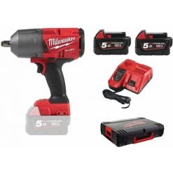 .MILWAUKEE. Milwaukee M18 FHIWF12-502X - Set Clé à Choc Li-Ion 18V (2x Batterie 5,0Ah) Dans HD Box - 1356Nm - 1/2" - Moteur Brushless