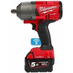 .MILWAUKEE. Milwaukee M18 ONEFHIWP12-502X - Set Clé à Choc Li-Ion 18V (2x Batterie 5,0Ah) Dans HD Box - 1017Nm - 1/2" - Moteur Brushless