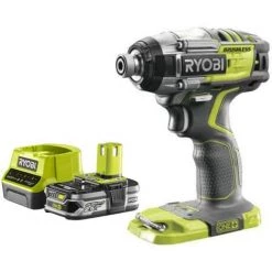 Pack RYOBI Visseuse à Choc 18V OnePlus Brushless - 1 Batterie 2.5Ah - 1 Chargeur Rapide RC18120-125