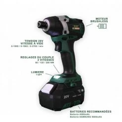 Visseuse à Chocs 20V Sans Fil Silex® 20V (1 X 4.0Ah Batterie Lithium ) -Clé Soldes Magasin 22165012 2