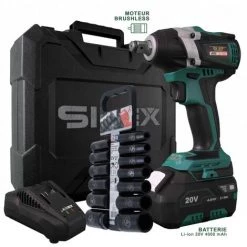 Clé à Chocs 20V Sans Fil Silex® 20V (1 X 4.0Ah Batterie Lithium ) + Jeu De Douilles à Choc 13 Pièces