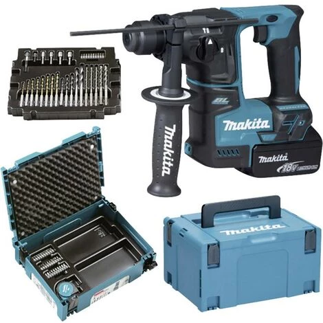 Marteau Perforateur Sans Fil Makita Makita 18 V 3.0 Ah Li-Ion + 2 Batteries, + Mallette 3 Marteau Perforateur Sans Fil Makita Makita 18 V 3.0 Ah Li-Ion + 2 Batteries, + Mallette