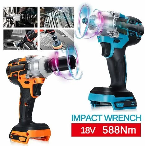 DRILLPRO Clé à Chocs Sans Fil électrique 18V 588Nm Pour Batterie Makita 7 DRILLPRO Clé à Chocs Sans Fil électrique 18V 588Nm Pour Batterie Makita – Image 5