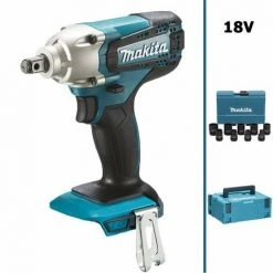 Boulonneuse à Chocs 18V 190Nm 1/2" DTW190 (machine Seule) Avec Coffret 9 Douilles + Makpac MAKITA
