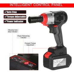 HAPPYSHOPPING Mise A Niveau De La Norme Europeenne 2 Batterie 1 Chargeur Avec 17 Accessoires 528TV Cle A Batterie Au Lithium Sans Balai 1W12 110-240V -Clé Soldes Magasin 28054076 5