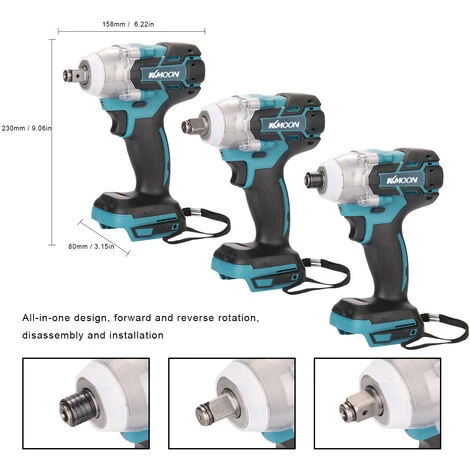 KKMOON Perceuse Rechargeable De Cle Electrique De Cle Electrique De Cle De Batterie Au Lithium 388VF, Tete De Cle Combinee - Tete De Cle Combinee 5 KKMOON Perceuse Rechargeable De Cle Electrique De Cle Electrique De Cle De Batterie Au Lithium 388VF, Tete De Cle Combinee - Tete De Cle Combinee – Image 3