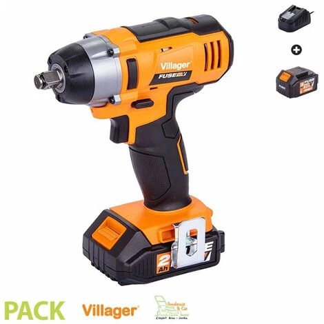 Clé à Chocs électrique 18V 180Nm Avec Batterie Et Chargeur Fuse VLN 3320 Villager - Noir 3 Clé à Chocs électrique 18V 180Nm Avec Batterie Et Chargeur Fuse VLN 3320 Villager - Noir