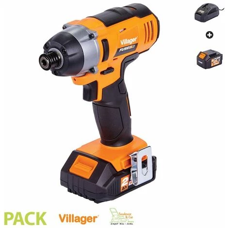 Visseuse à Choc électrique Sans Fil 18V 180Nm Avec Batterie Et Chargeur Fuse VLN 3420 Villager - Noir 3 Visseuse à Choc électrique Sans Fil 18V 180Nm Avec Batterie Et Chargeur Fuse VLN 3420 Villager - Noir