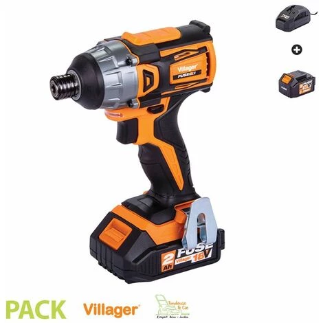 Visseuse à Choc Sans Fil 18V 180Nm Avec Batterie Et Chargeur Fuse VLN 5420 Villager - Orange 3 Visseuse à Choc Sans Fil 18V 180Nm Avec Batterie Et Chargeur Fuse VLN 5420 Villager - Orange