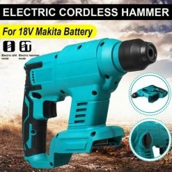 INSMA Perforateur Burineur Perceuse Visseuse électrique Sans Fil électrique 2 En 1 Pour Batterie Makita 18V (Batterie NON INCLUS) -Clé Soldes Magasin 29974824 3