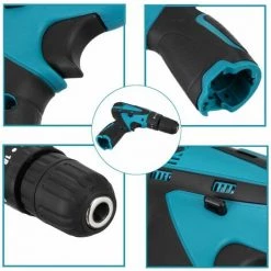 MOHOO Tournevis à Percussion électrique 12V LED Perceuse Sans Fil 10mm Pour Batterie Makita(Sans Batterie) -Clé Soldes Magasin 30291527 4