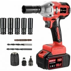 COOFIX 21 V Clé à Chocs Au Lithium Sans Fil Sans Balais Rechargeable 320N.m