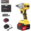 BLACKPINE - Clé à Chocs Sans Fil, 300Nm Boulonneuse A Choc Avec 15000mAh Batterie X 2, Douilles à Chocs X 7, Un Chargeur Rapide 2 BLACKPINE - Clé à Chocs Sans Fil, 300Nm Boulonneuse A Choc Avec 15000mAh Batterie X 2, Douilles à Chocs X 7, Un Chargeur Rapide -Clé Soldes Magasin 32703011 1