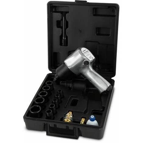 EBERTH 1/2" Clé à Chocs Pneumatiques Avec Mallette Et De Nombreux Accessoires (576 Nm, 125 Mm Prolongement, Contrôleur De Couple, Rotation Droite Et Gauche, 17 Eléments) 3 EBERTH 1/2" Clé à Chocs Pneumatiques Avec Mallette Et De Nombreux Accessoires (576 Nm, 125 Mm Prolongement, Contrôleur De Couple, Rotation Droite Et Gauche, 17 Eléments)