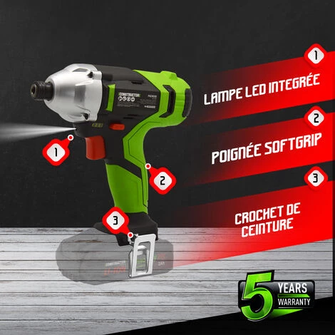 CONSTRUCTOR VISSEUSE A CHOCS MAX 20V +BAT.4AH+CHARG. 5 CONSTRUCTOR VISSEUSE A CHOCS MAX 20V +BAT.4AH+CHARG. – Image 3