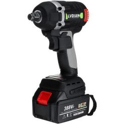 SWAGX Clé électrique Sans Fil Sans Balais 630N.m 388VF + Hochet De Batterie Li-Ion 2Pcs 19800mAh (gris, Prise Américaine)