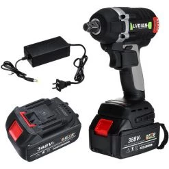 SWAGX Clé électrique Sans Fil Sans Balais 630N.m 388VF + Hochet De Batterie Li-Ion 2Pcs 19800mAh (gris, Prise Américaine) -Clé Soldes Magasin 33730891 4