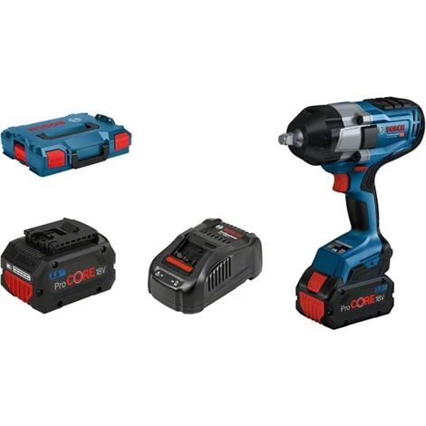 Bosch GDS 18V-1000 06019J8303 Visseuse à Chocs Sans Fil 18 V 5.5 Ah Li-Ion + 2 Batteries, + Chargeur, + Mallette 3 Bosch GDS 18V-1000 06019J8303 Visseuse à Chocs Sans Fil 18 V 5.5 Ah Li-Ion + 2 Batteries, + Chargeur, + Mallette
