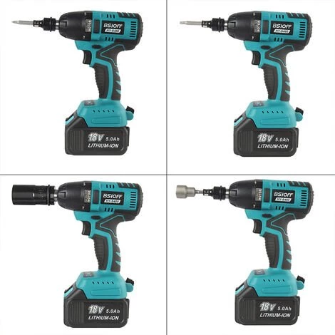 Bsioff Cl¨¦ ¨¤ Chocs Sans Fil/Boulonneuse A Choc Electrique Avec Une 18V 5.0aH Batterie Et Chargeur, (400 Nm,0-3200 Tr/min,Lumi¨¨re LED,boucles De Ceinture Dans L-BOXX) 4 Bsioff Cl¨¦ ¨¤ Chocs Sans Fil/Boulonneuse A Choc Electrique Avec Une 18V 5.0aH Batterie Et Chargeur, (400 Nm,0-3200 Tr/min,Lumi¨¨re LED,boucles De Ceinture Dans L-BOXX) – Image 2