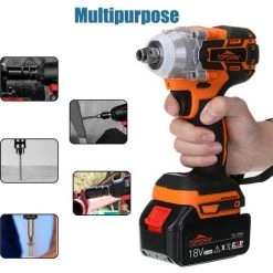 TIGA Clé à Chocs Sans Fil 520N.m 18V 1/2" Noir + Orange 1 Batterie 10 TIGA Clé à Chocs Sans Fil 520N.m 18V 1/2" Noir + Orange 1 Batterie -Clé Soldes Magasin 35626408 4