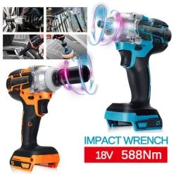 TIGA Clé à Chocs Sans Fil électrique 18V 588Nm Pour Batterie Makita 11 TIGA Clé à Chocs Sans Fil électrique 18V 588Nm Pour Batterie Makita -Clé Soldes Magasin 35626757 5