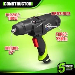 Boulonneuse à Chocs 1100W - 450Nm- Constructor 8 Boulonneuse à Chocs 1100W - 450Nm- Constructor -Clé Soldes Magasin 36473332 2