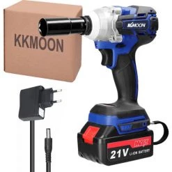 ASUPERMALL 21V Electrique Sans Fil Cle De Controle Moteur Brushless Stepless Vitesse High Torque Power Tool Dispositif D'Installation Pratique, 1 Manche, 1 Batterie Et Une Charge - 1 Manche, 1 Batterie Et Une Charge