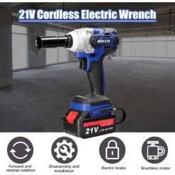 KKMOON 21V Electrique Sans Fil Cle De Controle Moteur Brushless Stepless Vitesse High Torque Power Tool Dispositif D'Installation Pratique, 4 Manche, Deux Batterie Et Une Charge - 4 Manche, Deux Batterie Et Une Charge 11 KKMOON 21V Electrique Sans Fil Cle De Controle Moteur Brushless Stepless Vitesse High Torque Power Tool Dispositif D'Installation Pratique, 4 Manche, Deux Batterie Et Une Charge - 4 Manche, Deux Batterie Et Une Charge -Clé Soldes Magasin 36711988 5