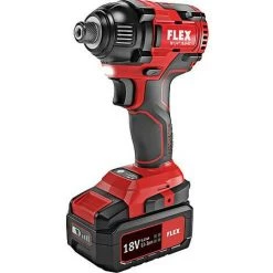 Visseuse A Percussion Sans Fil FLEX 18V ID 1/4" 18.0 EC Avec 2,2,5Ah Batteries Et Chargeur