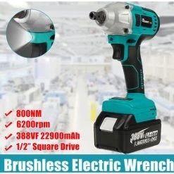 TIGA Clé à Choc - 2 Batteriess 388VF 22900MAH 350NM- Boulonneuse A Choc -Clé Soldes Magasin 37768723 5