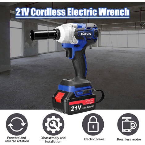 HAPPYSHOPPING Cle Electrique Sans Fil 21V Moteur Sans Balais Controle De Vitesse En Continu Outil Electrique A Couple Eleve Dispositif D'installation Pratique, Modele: 1 Manchon, Une Charge, Une Charge Prise UE Une Batterie - Modele:1 Manchon Une Charge Une Charge EU P 7 HAPPYSHOPPING Cle Electrique Sans Fil 21V Moteur Sans Balais Controle De Vitesse En Continu Outil Electrique A Couple Eleve Dispositif D'installation Pratique, Modele: 1 Manchon, Une Charge, Une Charge Prise UE Une Batterie - Modele:1 Manchon Une Charge Une Charge EU P – Image 5