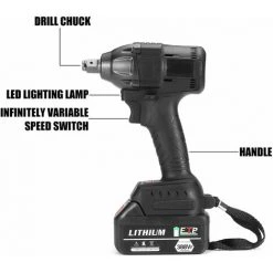 LBTN Clé à Chocs électrique Sans Fil 850Nm 18V Avec 2 Batteries 10 LBTN Clé à Chocs électrique Sans Fil 850Nm 18V Avec 2 Batteries -Clé Soldes Magasin 42049986 4