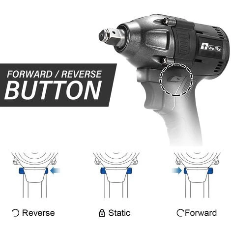 LBTN Clé à Chocs électrique Sans Fil 850Nm 18V Avec 2 Batteries 7 LBTN Clé à Chocs électrique Sans Fil 850Nm 18V Avec 2 Batteries – Image 5