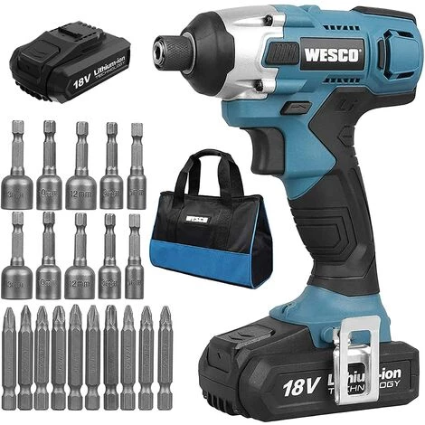 WESCO 18V 2.0Ah Visseuse à Chocs Sans Fil, 110Nm WS2318.1 3 WESCO 18V 2.0Ah Visseuse à Chocs Sans Fil, 110Nm WS2318.1