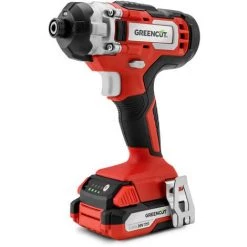 Visseuse à Chocs Avec Batterie Lithium 20V, Vitesse 3500rpm, Porte-outil 1/4", Batterie Et Chargeur Inclus – Greencut ATD200L