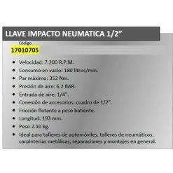 Clé à Chocs Pneumatique 1/2 "Yamato -Clé Soldes Magasin 42691208 2