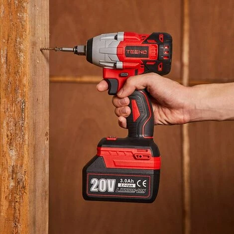 Clé à Chocs Sans Fil Brushless TEENO, 320Nm Boulonneuse A Choc Avec 3.0Ah Batterie, Boulons De Roue, Boîte Avc 25pcs Accessoires (Deux Batteries) 6 Clé à Chocs Sans Fil Brushless TEENO, 320Nm Boulonneuse A Choc Avec 3.0Ah Batterie, Boulons De Roue, Boîte Avc 25pcs Accessoires (Deux Batteries) – Image 5