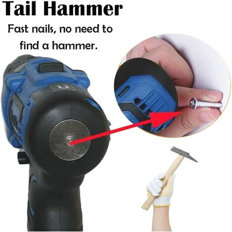 DAY PLUS Perceuse Visseuse Sans Fil, DayPlus RapiChargeur (45Nm), 1.5Ah Battey 21V, 2 Vitesses, Lampe Travail à LED 4 DAY PLUS Perceuse Visseuse Sans Fil, DayPlus RapiChargeur (45Nm), 1.5Ah Battey 21V, 2 Vitesses, Lampe Travail à LED – Image 2