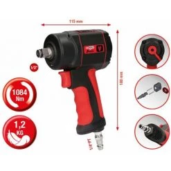 KSTOOLS® Ks Tools 1.2 Le Mini Diable Haute Performance Clé à Chocs Pneumatique, 1084Nm