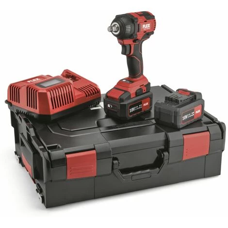 Flex 2x Batterie L-Boxx / 18V Visseuse à Chocs Sans Fil IW 2.1 Kit 18,0 EC / 5.0 3 Flex 2x Batterie L-Boxx / 18V Visseuse à Chocs Sans Fil IW 2.1 Kit 18,0 EC / 5.0