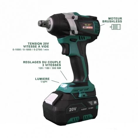 Clé à Chocs 20V Sans Fil Silex® 20V Moteur Brushless (1 X Batterie 6 Ah SLX Lithium ) 4 Clé à Chocs 20V Sans Fil Silex® 20V Moteur Brushless (1 X Batterie 6 Ah SLX Lithium ) – Image 2