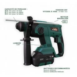 Pack Clé à Chocs 20V Sans Fil Silex® 20V (1 X Batterie 6 Ah SLX Lithium ) + Visseuse à Choc + Perforateur + Perceuse -Clé Soldes Magasin 43998469 5