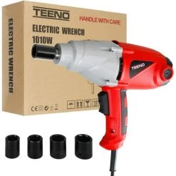 Clé à Choc électrique Avec 4 Douilles En Coffret 1010W TEENO - Rouge 10 Clé à Choc électrique Avec 4 Douilles En Coffret 1010W TEENO - Rouge -Clé Soldes Magasin 44260281 4