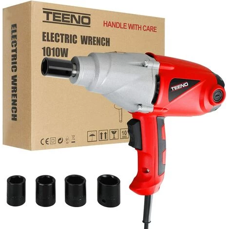 Clé à Choc électrique Avec 4 Douilles En Coffret 1010W TEENO - Rouge 6 Clé à Choc électrique Avec 4 Douilles En Coffret 1010W TEENO - Rouge – Image 4