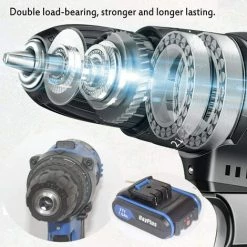 Visseuse Devisseuse Sans Fil, Day Plus 2x1500mAh Batteries 21V Perceuse Electrique, 45Nm Percussion Sans Fil, 18 + 1 Réglages Couple & 2 Vitesses Perceuse Visseuse Sans Fil 11 Visseuse Devisseuse Sans Fil, Day Plus 2x1500mAh Batteries 21V Perceuse Electrique, 45Nm Percussion Sans Fil, 18 + 1 Réglages Couple & 2 Vitesses Perceuse Visseuse Sans Fil -Clé Soldes Magasin 45725457 5