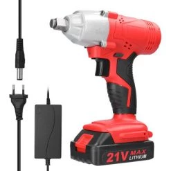 ASUPERMALL 21V Clé électrique Sans Fil Moteur De Brosse Contrôle De Vitesse Continu Outil électrique à Couple élevé Dispositif D'Installation Pratique, 1 Baterries