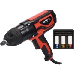 YATO Clé à Chocs électrique - 1020W - 600Nm - 230V Avec Inserts Supplémentaires